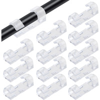 120Pcs Self Adhesive Transparent Cable Clips Wire Holder Sticky Heavy Duty Cable Clips Tidy And Organizer Drop Cord Management For Tv Pc Laptop Ethernet Cable Desktop Home Office