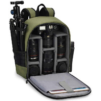 Caden Camera Backpack Bag Professional For Dslr/Slr Mirrorless Camera Waterproof  Camera Case Compatible For Sony Canon Nikon Camera And Lens Tripod Accessories Green