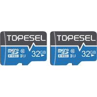 Topesel 32Gb Micro Sd Card 2 Pack Memory Cards Micro Sdhc Uhs-I Tf Card Class 10 For Camera/Drone/Dash Cam(2 Pack U1 32Gb)