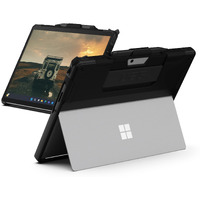 Urban Armor Gear Uag Designed For Microsoft Surface Pro 11/10/9 Case With Kickstand Hand Strap & Pen Holder Compatible With Type Cover Keyboard Rugged Protective Cover Heavy Duty  Scout Black