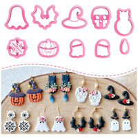 Keoker Halloween Clay Cutters  Clay Cutters For Halloween Earrings Making  10 Shapes Halloween Clay Earrings Cutters  Halloween Polymer Clay Cutters (Earrings Clay Cutters 1)