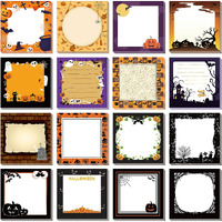 16 Pieces Halloween Sticky Note Self-Adhesive Halloween Note Pads With Spider Pumpkin Bat Eyeball Halloween Memo Notes For Halloween School Office Home Students Teachers Presents 30 Sheets Each