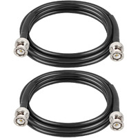 Mookeerf 2Pcs Bnc Male To Bnc Male Coax Cable 5Ft  50 Ohm Rg58 Coaxial Cable With Bnc Connectors