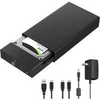 Sas To Usb 3.0 Enclosure  Sas Hard Drive Adapter Reader Converter For 2.5/3.5Inch Ssd Hdd Sas Hard Disk Docking Station With 12V 2A Power Supply 10Gbps Up To 18Tb