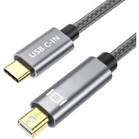 Mobkajui Usb C To Mini Displayport Cable  Thunderbolt 3 Cable To Mini Dp 6.6Ft/2M  Compatible For Macbook Pro/Air 2024-2016  Surface Book2  Galaxy S21/9/10/20 (Not For Thunderbolt 2)