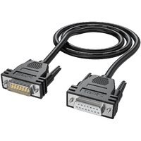 Juxinice Db15 Cabel Male To Female Double Shielded 10Ft/3M Db 15 Extension Cable Black  26Awg Tinned Copper D-Sub 15 Pin Straight Through Cord For Cnc  Ups  Plc  Servo Driver.