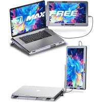 Maxfree F1 Laptop Screen Extender - 14"" Fhd Laptop Monitor Extender Dual Screen With 360 Rotation Stand  Portable Monitor For Laptops 13-17"" Plug & Play For Windows/Mac/Android/Switch/Ps5