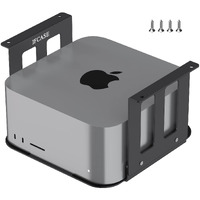 Ifcase Aluminum Under Desk Stand Mount For Mac Studio M2 M1 Max  Ultra With Anti-Scratch Pad (Black)