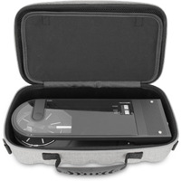 Casematix Travel Case Compatible With Audio-Technica At-Sb727 Portable Turntable Sound Burger Vinyl Record Player - Includes Carry Case Only With Handle And Shoulder Strap  Grey