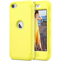 Ulak Ipod Touch 7 Case  Ipod Touch Case 6Th Generation  Ipod 5 Case  Heavy Duty High Impact Shockproof Protective Cover For Apple Ipod Touch 5Th/6Th/7Th Generation (Latest Model)  Yellow