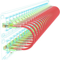 Sokqovt Cat6A Patch Cables Slim 1Ft (24 Pack)  Flexible Cat6 Ethernet Patch Cable 10G 550Mhz  28Awg Pure Copper Cat6 Patch Cable For Network Cabinet  Cat 6 Patch Cable Red