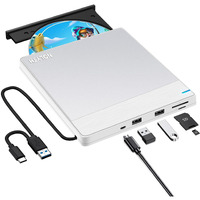 Nolyth External Cd Drive For Mac  Usb Dvd Drive External Superdrive For Apple  Portable Dvd Player Cd Burner With Sd Tf 2 Usb Slots  Slim Optical Disk Reader For Laptop Pc Windows Desktop