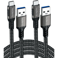 Aoybevty Usb A To Usb C Cable 3.3Ft+6.6Ft  10Gbps Data Transfer And 60W 3A Fast Charging 3.1/3.2 Gen 2 Cable  For Samsung Galaxy Macbook Laptop Tablet Phone And Other Type A To Type C Device
