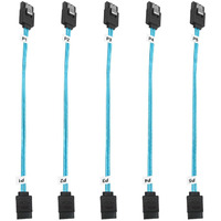 Adcaudx 5Pack Sata Iii Cable:8 Inch Short-Sata Cable Thin-Sata Cables 0.2M Straight Sata To Sata 6Gb Cable Flexible-Sata Data Cable For Hard Drive Sdd  Hdd (0.6Ft)
