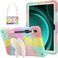 Dreamerx Case For Samsung Galaxy Tab S9 /S9 Fe 5G 2023  Shockproof Case W/Butterfly Kickstand Shoulder Strap Pen Holder  Multi-Viewing Angle Silicone Cover For Galaxy Tab S9 Fe 10.9""/S9 11"" Tablet