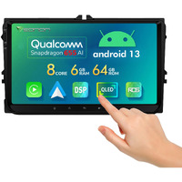 Eonon Android 13 Wireless Carplay & Android Auto Car Stereo  6Gb Ram +64Gb Rom Car Radio  9 Inch Qled Touchscreen Car Stereo Receiver  Compatible With Volkswagen/Seat/Skoda-Vwa12S