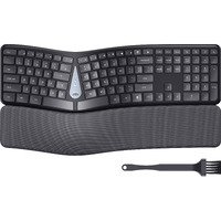 Lizrrot Wireless Ergonomic Keyboard  Split Keyboard With Wrist Rest And Cleaning Brush  2.4G Computer Keyboard  Comfortable And Natural For Windows Pc Laptops