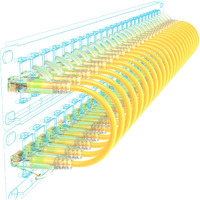 Sokqovt Cat6A Patch Cables Slim 1Ft (24 Pack)  Flexible Cat6 Ethernet Patch Cable 10G 550Mhz  28Awg Pure Copper Cat6 Patch Cable For Network Cabinet  Cat 6 Patch Cable Yellow