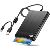 Floppy Disk Reader 3.5 Inch Usb Floppy Disk Drive External 3 1/2 Floppy Disc Reader Portable Floppy Diskette Drive Usb C For Pc Laptop Notebook Computer With Windows 11/10(Plane Texture  3.5 Inch)