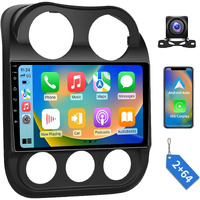 [4G+32G] Android 13 5Gwifi Car Radio Stereo For Jeep Compass Patriot 2010-2016 With Wireless Carplay Android Auto  10.1 Inch Touchscreen Car Stereo With Bluetooth Wifi Dsp Gps Backup Camera