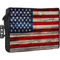 American Flag Outdoor Tv Cover 30 To 32 Inches Weatherproof & Waterproof  Red Striped Blue Star Outdoor Tv Enclosure With Remote Control Pocket  Vintage Wooden Tv Screen Protectors For Outside Tv