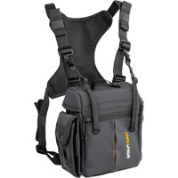 Wolfhunt Binocular Harness Chest Pack Magnetic Closure  Bino Case With Detachable Rangefinder Pouch  Camouflage Bino Bag With Adjustable Strap For Hunting  Field Observation