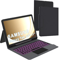 Keyboard Case For Samsung Galaxy Tab A9+ A9 Plus 11"": 7 Colors Backlit Trackpad Keyboard For 11 Inch Samsung Tab A9+ | Smart Touch Wireless Keyboard Folio Book Cover Tab A9 Plus (Sm-X210/X216/X218)