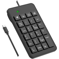 Loonasa Wired Usb C Number Pad - 23 Keys Type C Numeric Keypad Upgraded Version Of 10 Key Usb Keyboard Financial Accounting Numpad Compatible For Laptop  Pc  Macbook  Notebook  Desktop Surface Pro
