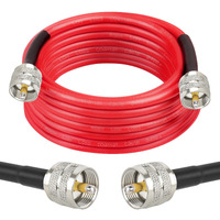 Mookeerf Rg8X Coaxial Cable 15Ft Cb Coax Cable Uhf Pl259 Male To Male Low Loss Cb Antenna Cable 50 Ohm For Ham Radio Antenna Analyzer Dummy Load Swr Meter