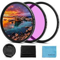 55Mm Filter Kit Universal Uv Cpl Fld Filter Set Uv Protection Filter Circular Polarizing Filter Fluorescent Filter With Lens Cap Replacement For Canon Nikon Sony Pentax Olympus Fuji Camera