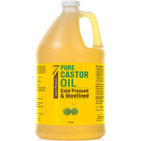 Seven Minerals Cold Pressed Castor Oil With Frankincense - 16 Fl Oz Bottle - Unrefined & Hexane Free - Hair Growth  Thicker Eyelashes & Eyebrows  Dry Skin Care  Joint And Muscle Pain (Pack Of 1)