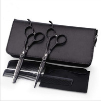 6.0 Inch Professional Hair Cutting Shears/Scissors And Barber Thinning/Texturing Scissor With Scissor Bag And Hair Comb