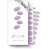 Ohora Semi Cured Gel Nail Strips (N Blueberry Jam) - Purple  Solid  Works With Uv/Led Lamps  Salon-Quality  Long Lasting  Easy To Apply & Remove - Includes 2 Prep Pads  Nail File & Wooden Stick
