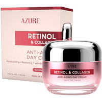Azure Retinol & Collagen Day Cream - Anti Aging  Restoring & Hydrating Moisturizer - Reduces Fine Lines  Evens Tone - 50Ml / 1.69 Fl.Oz.