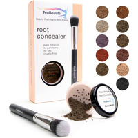 Nubeauti Hair Root Touch Up Powder - Darkest Brown - 11 True-To-Nature Root Concealer Shades - Longer-Lasting  Easy Hairline Shading With Clean Ingredients - With Brush