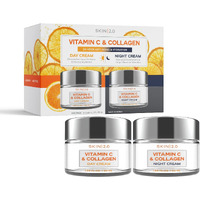 Skin 2.0 Vitamin C And Collagen Day & Night Face Moisturizer Cream - Duo Pack - Dermatologist Tested - Anti-Aging  Brightening Day Cream - Cruelty Free Korean Skin Care For All Skin Types - 1.69 Fl Oz