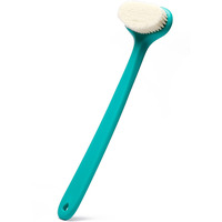 Upgraded Bath Body Brush With Comfy Bristles Long Handle Gentle Exfoliation Improve Skin 's Health And Beauty Bath Shower Wet Or Dry Brushing Body Brush (14 Inch  Green)