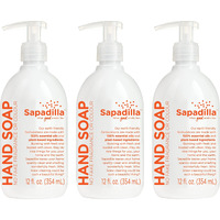 Sapadilla Liquid Hand Soap - Grapefruit + Bergamot - Made With 100% Pure Essential Oil Blends  Cleansing & Moisturizing  Aromatic & Fragrant Hand Soap  Plant Based  Biodegradable  12 Ounce (Pack Of 3)