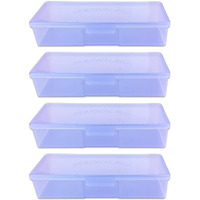 Beauticom Personal Box Storage Case For Professional Manicurist Nails Pedicure (Large Size) (4 Pieces  Purple)