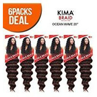 Harlem125 Synthetic Hair Braids Kima Braid Ocean Wave 20 (6-Pack  1) By Harlem 125