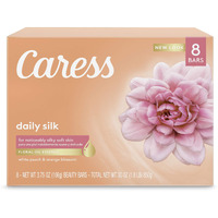 Caress Moisturizing Beauty Bar  Daily Silk  30 Oz (3.75Oz X 8)  8 Count