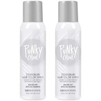 Punky Temporary Hair Color Spray  Siberian White  Non-Damaging  Quick Drying Hair Dye Instant Vivid Hair Color  3.5 Oz  2-Pack