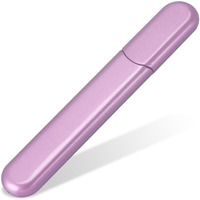 Midenso Premium Glass Nail File With Case  Crystal Diamond Salon Best Beauty Nail Buffer For Natural And Acrylic Nails Christmas Gift For Woman And Man Light Purple