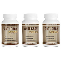Anti Gray Hair 7050 Restore Natural Hair Color 60 Capsules Per Bottle (3 Bottles)