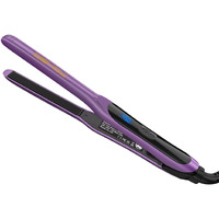 Pencil Flat Iron  Dshow Small Flat Iron Mini Hair Straightener For Short Hair 1/2 Inch Tourmaline Ceramic Hair Straightener Variable Temperature Dual Voltage (Purple)