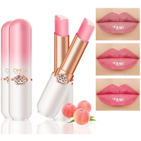 Bingbrush 2 Pcs Peach Color Changing Lipstick Queen Ph Mood Long Lasting Labiales Lip Gloss Lip Balm Tinted Magic Lip Stain Makeup Lipstick Set For Women