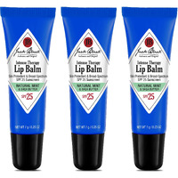 Jack Black Intense Therapy Lip Balm  0.25-Oz.  Pack Of 3 - Natural Mint & Shea Butter  Spf 25 Sun Protection  Lip Moisturizer  Hydrating Lip Balm With Spf  Long Lasting Treatment