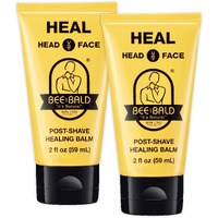 Bee Bald Heal Post-Shave Healing Balm Immediately Calms & Soothes Damaged Skin  Treats Bumps  Redness  Razor Burn & Other Shaving Related Irritations  2 Fl Oz Each (Pack Of 2)