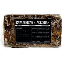 Sheanefit Raw African Black Soap Bar - For All Skin Types - Face  Body  Hair Soap Bulk Bars (1 Pound)