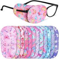 Newcotte 12 Pcs Eye Patch For Kids Girls Boys Reusable Eye Patch For Glasses Over The Lens Colorful Eye Patch Toddler Eye Patch Adorable Kids Eye Patches Assorted Eye Patch Cover (Butterfly)